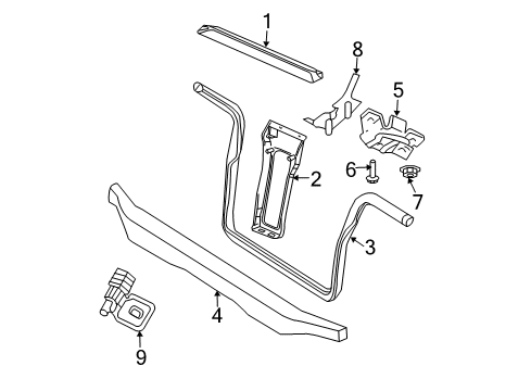 2005 Jeep Liberty Radiator Support Diagram 2 - Thumbnail