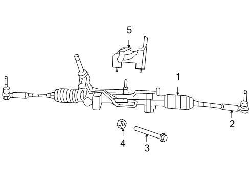 2009 Dodge Caliber P/S Pump & Hoses, Steering Gear & Linkage Diagram 2 - Thumbnail