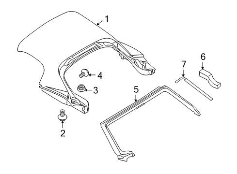 2006 Dodge Viper Roof & Components Diagram