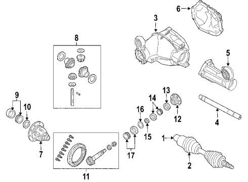 2006 Jeep Grand Cherokee Front Axle, Axle Shafts & Joints, Differential, Drive Axles, Propeller Shaft Diagram