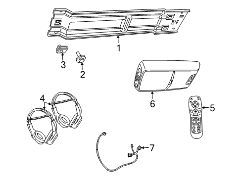 2009 Chrysler Aspen Entertainment System Components Diagram