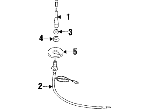 1993 Dodge Viper Antenna & Radio Diagram