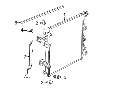 2022 Ram 2500 Radiator & Components Diagram