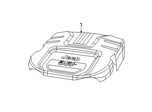 2016 Jeep Wrangler Engine Appearance Cover Diagram