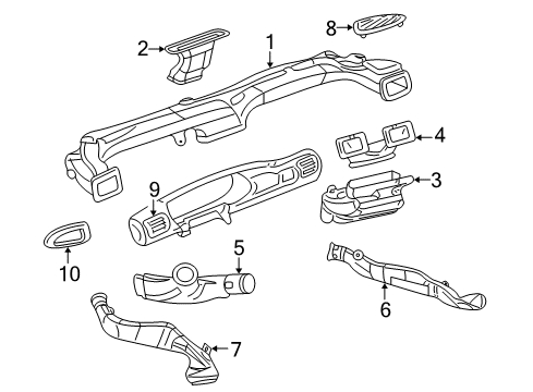 2003 Chrysler Sebring Ducts Diagram