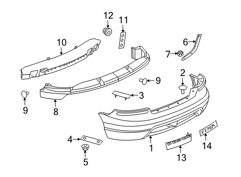 2006 Dodge Viper Rear Bumper Diagram 2 - Thumbnail