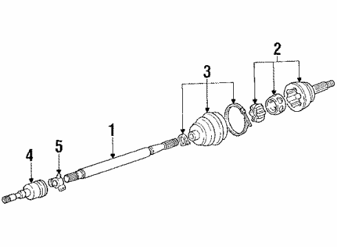 1990 Chrysler New Yorker Axle Shaft - Front Diagram