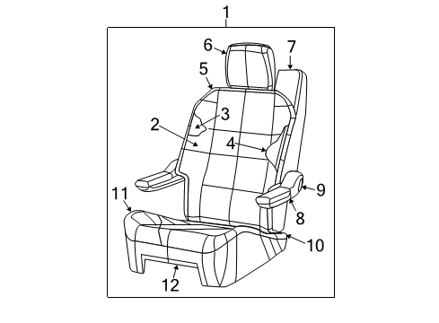 2009 Dodge Grand Caravan Second Row Seats, Body Diagram 4 - Thumbnail