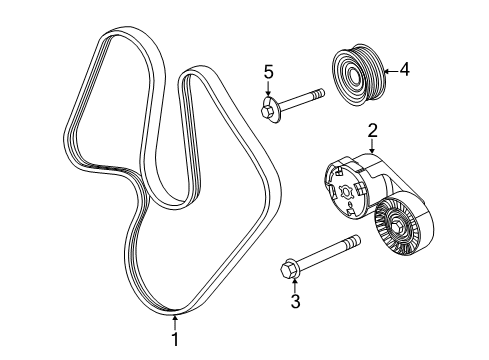 2011 Jeep Grand Cherokee Belts & Pulleys, Cooling Diagram 1 - Thumbnail