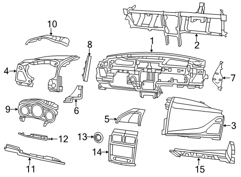 2011 Dodge Avenger Instrument Panel Components Diagram