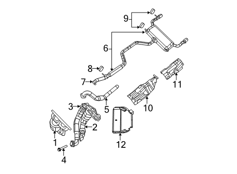 2010 Dodge Avenger Exhaust Components Diagram 2 - Thumbnail