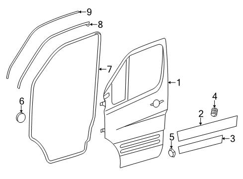 2007 Dodge Sprinter 3500 Front Door Diagram
