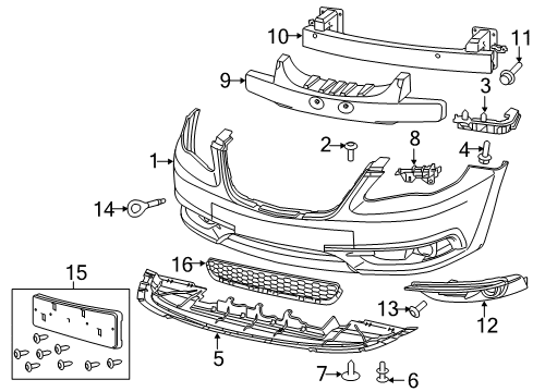 2011 Chrysler 200 Front Bumper Diagram