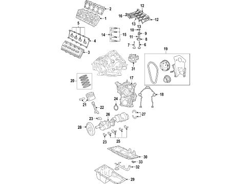2006 Chrysler 300 Engine Parts & Mounts, Timing, Lubrication System Diagram 2 - Thumbnail