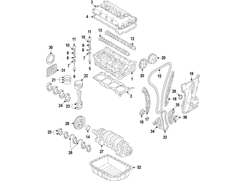 2011 Dodge Avenger Engine Parts, Mounts, Cylinder Head & Valves, Camshaft & Timing, Oil Pan, Oil Pump, Crankshaft & Bearings, Pistons, Rings & Bearings, Variable Valve Timing Diagram