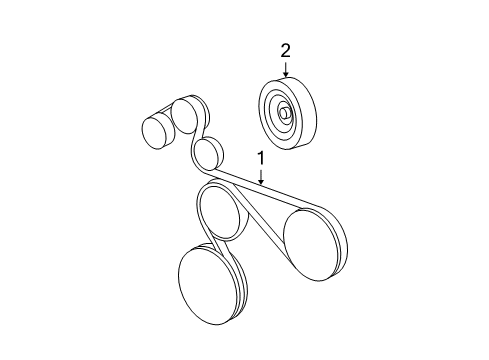 2009 Jeep Commander Belts & Pulleys, Maintenance Diagram 1 - Thumbnail