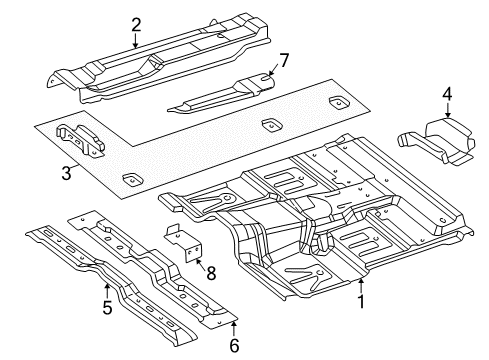 2002 Dodge Dakota Cab - Floor Diagram 3 - Thumbnail