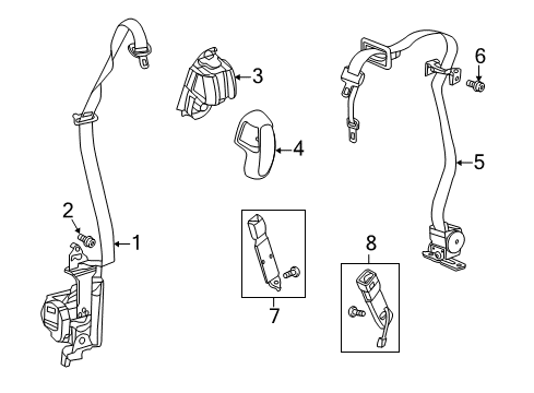 2017 Ram 3500 Seat Belt Diagram