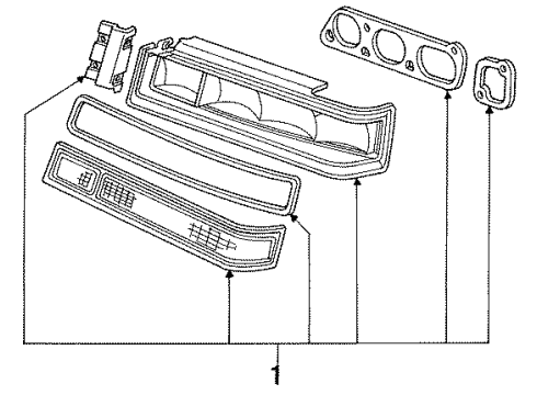1986 Chrysler Fifth Avenue Combination Lamps Diagram