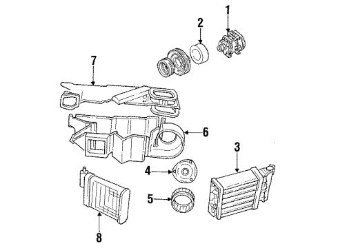 1987 Chrysler LeBaron Blower Motor & Fan, Air Condition Diagram 3 - Thumbnail