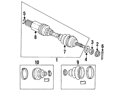 1997 Dodge Neon Drive Axles - Front Diagram