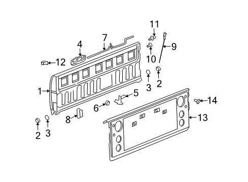 2008 Dodge Ram 1500 Tail Gate Diagram