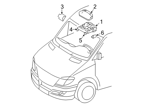 2007 Dodge Sprinter 3500 Overhead Console Diagram