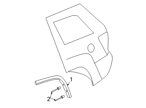 2019 Jeep Grand Cherokee Exterior Trim - Quarter Panel Diagram