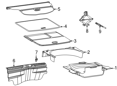 2021 Jeep Cherokee Interior Trim - Rear Body Diagram