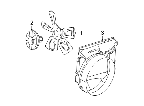 2007 Dodge Ram 1500 Cooling System, Radiator, Water Pump, Cooling Fan Diagram 1 - Thumbnail