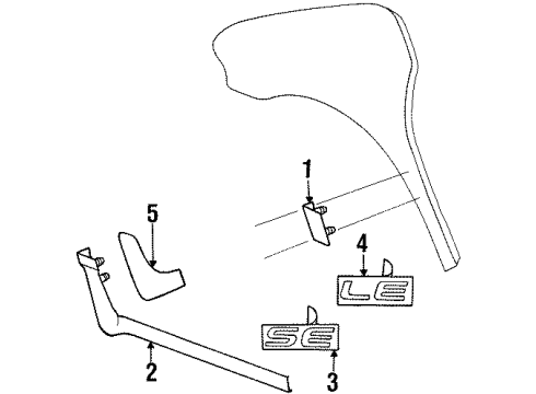 2000 Dodge Grand Caravan Exterior Trim - Fender Diagram