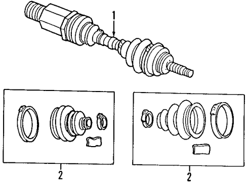 2019 Dodge Grand Caravan Front Axle Shafts & Joints, Drive Axles Diagram