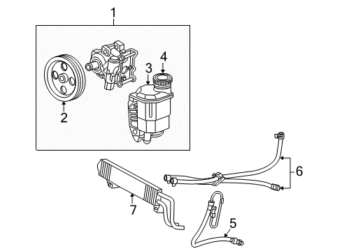 2007 Dodge Ram 1500 P/S Pump & Hoses, Steering Gear & Linkage Diagram 8 - Thumbnail