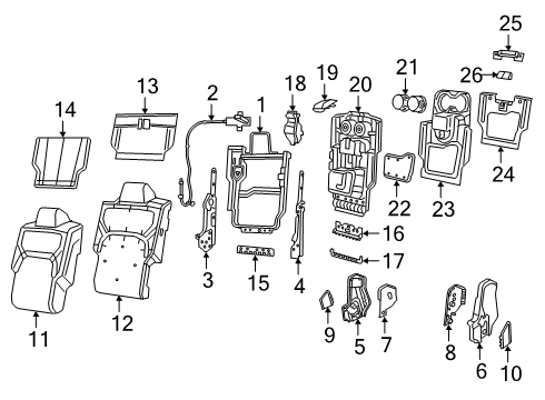 2019 Ram 1500 Front Seat Components Diagram