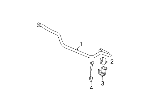 2001 Jeep Grand Cherokee Stabilizer Bar & Components - Front Diagram