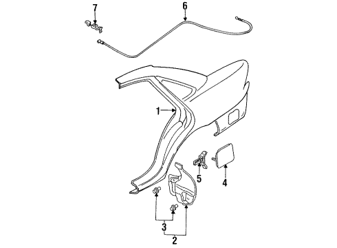 1994 Dodge Colt Fuel Door Diagram 1 - Thumbnail