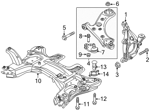 2025 Jeep Compass Front Suspension Components Diagram