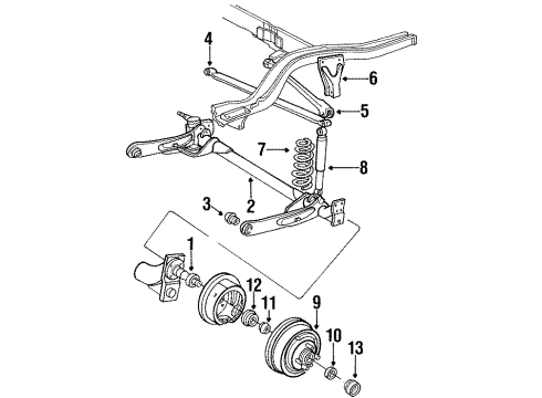 1988 Dodge Daytona Rear Brakes Diagram