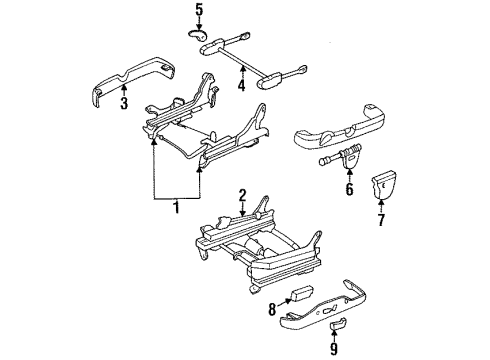 1997 Chrysler Cirrus Tracks & Components Diagram