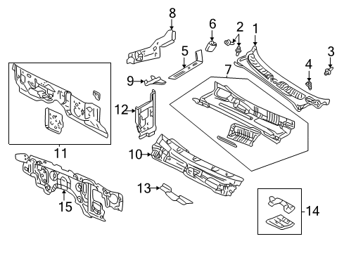2000 Dodge Dakota Cab Cowl Diagram
