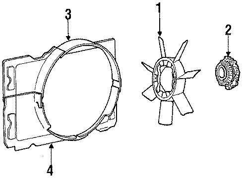 1986 Dodge Conquest Cooling System, Radiator, Water Pump, Cooling Fan Diagram 2 - Thumbnail