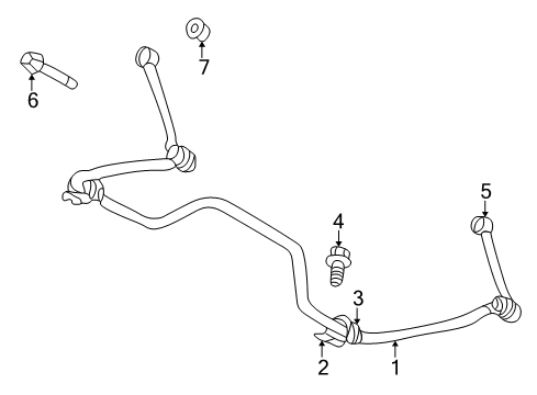 2003 Dodge Durango Rear Suspension Components, Stabilizer Bar Diagram