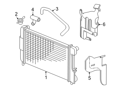 2002 Dodge Dakota Radiator & Components Diagram 3 - Thumbnail