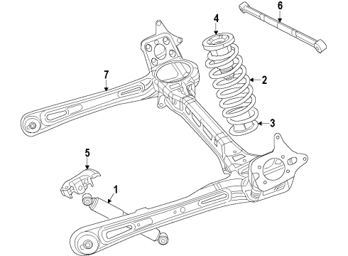 2019 Dodge Grand Caravan Rear Axle, Suspension Components Diagram