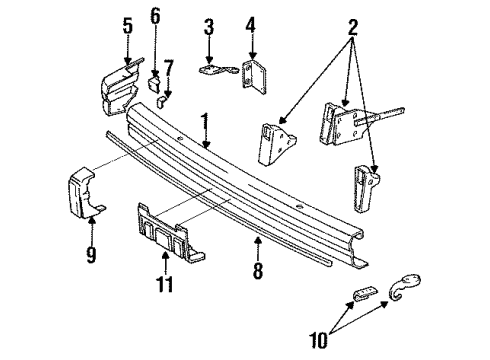 1987 Jeep Comanche Front Bumper Diagram