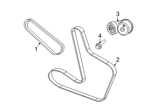 2008 Dodge Avenger Belts & Pulleys Diagram