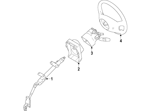 2007 Dodge Sprinter 3500 Steering Column & Wheel, Steering Gear & Linkage Diagram 1 - Thumbnail