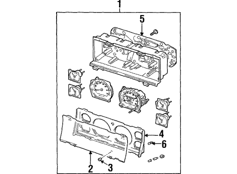 1997 Jeep Cherokee Cluster & Switches Diagram