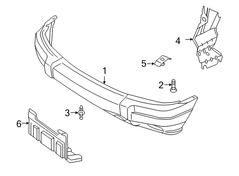 2004 Jeep Grand Cherokee Front Bumper Diagram