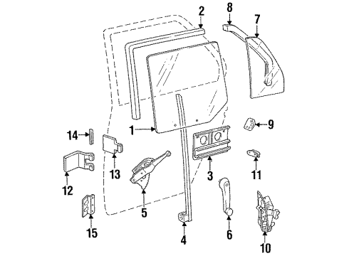1990 Dodge Omni Door & Components Diagram